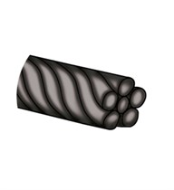 Проволока ортодонтическая TWISTADENT SS 6-coaxial стальная  шестижильная .0155" 76852