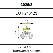 Винт Бертони 2 точки активации прямой 15х15 мм, расширение 4,5 мм/8 мм 78788