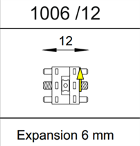 Винт расширяющий Standard расширение 6,0 мм, 10,0 x3,2 x12,0 мм широкий корпус в/ч, c двумя напр. 78787