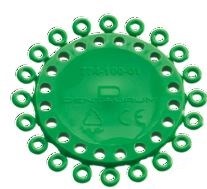 Сепаратор эластичный для резцов 1.5 mm, 1 модуль х 20 колец  зеленый 67465