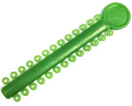 Лигатура эластичная на модуле цвет лайм №19, 26 колец 77516