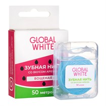 Зубная нить Global White со вкусом арбуза, вощеная, 50 м 6991