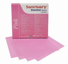 Коффердам Latex Dental Dams, розового цвета с ароматом  мяты, средний, размеры 152мм. х 152мм., 36шт (упак.), SANCTUARY 1231918900
