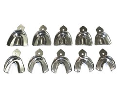 Legrin M-528-9010 - ложки слепочные Legrin, неперфорированные 10 шт (5 верх + низ) - XS, S, M, L, XL M-528-9010