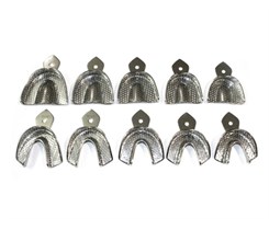 Legrin M-529-9025 - ложки слепочные Legrin, перфорированные 10 шт (5 верх + 5 низ) - XS, S, M, L, XL M-529-9025