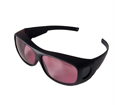 AMD Lasers EYEPINK - очки защитные для работы с лазером, розовые в белой оправе стандартного размера EYEPINK White