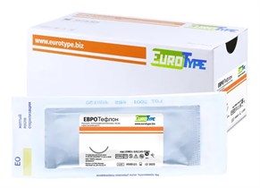 ЕВРОТЕФЛОН 3/0 (12шт, 75см, 16мм О/Р, 3/8) : АРТ 1638О1 3/0(2)75-ПТФЭ, EuroType УТ-00000343