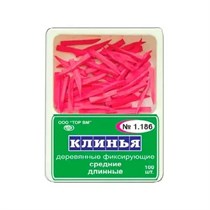 1.186 Клинья деревянны розовые(100шт), ТОР ВМ 00000008833