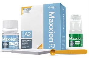 Цемент стеклоиономерный Максион Р, набор (порош.10г, кисл. 8г), цв. А2, FGM 00000012881