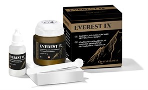 Эверест IX (Everest IX), A2, стеклоиономерный реставрационный цемент, 15гр+10мл, GI1510ERA20, Queen Dental УТ-00000989