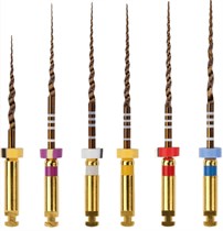 Машинные файлы ProTaper GOLD (Протейпер) 25мм ассорти SX-F3, 6шт, 1872025100/1872025108,, ЕВРОФАЙЛ УТ-00004771