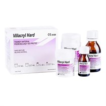 Виллакрил Хард (Villacryl Hard), Полиметакрилатный материал холодной полимеризации предназначен для изготовления твёрдых прокладок протезов, 60г пор. + 40мл жид. + 40г отвердителя + 10мл протравки, V1 00000005879