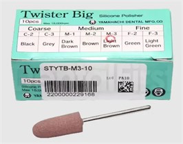 Силиконовый полир Twister Big для обработки композитов, Medium M-3, d=10мм (10шт), YAMAHACHI УТ-00010378