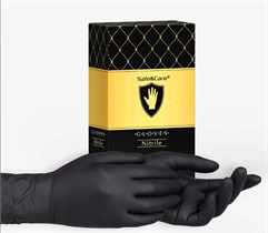 Перчатки нитриловые S (6-7), 100шт, черные, Safe&Care УТ-00009115