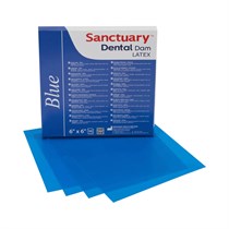 РабберДам, завеса латекс плотная синяя, 152ммх152мм (36шт), Sanctuary 00000014973