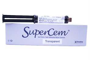 ЧармСуперЦем (SuperCem), прозрачный, композитный самопротравливающий цемент, 1шпр.х5мл+10+10, DentKist 00-00000242