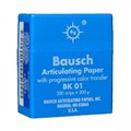Артикуляционная бумага Bausch BK 01, 200 мкрн - копирка бауш прямая, 300л, синяя 00000000588 - фото 318176