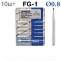 Боры SSWhite FG-1 (БЛИСТЕР 10 шт) твердосплавный шаровидный турбинный, d 0.8, 1231912757 - фото 319326