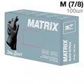 Перчатки ЧЕРНЫЕ нитриловые MATRIX Black Nitrile 100 шт. М (7/8) 0001915662 - фото 333417