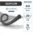 ЭЛНЕЙЛОН 4-0 75 см 20 мм 1/2, обратно-режущая, 12 шт чёрный 1231915609 - фото 335891