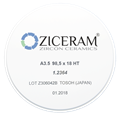 Заготовки диоксида циркония ZICERAM с оттенком A35 98,5 x20HT, супертранслюцентные A3.598-5x20HT - фото 364001
