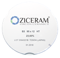 Заготовки диоксида циркония ZICERAM с оттенком В3 95 x12HT, супертранслюцентные. B395x12HT - фото 364108