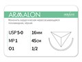 Нерассасывающаяся нитьARMALON/Армалон (5-0) 45 см - материал хирургический шовный стерильный с атравматической обратно-режущей иглой L3104516141--(L4104516141)-уп - фото 377866