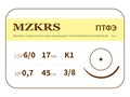 ПТФЭ - хирургическая нить политетрафторэтиленовая1738К-Premium 6/0 (0.7) 45 ПТФЭ хирургическая нить политетрафторэтиленовая, MZKRS (Россия) 1738К-Premium-6/0-(0-7)-45-ПТФЭ - фото 378252