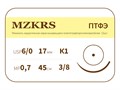 ПТФЭ - хирургическая нить политетрафторэтиленовая1738К-Premium 6/0 (0.7) 45 ПТФЭ хирургическая нить политетрафторэтиленовая, MZKRS (Россия) 1738К-Premium-6/0-(0-7)-45-ПТФЭ-уп - фото 378557