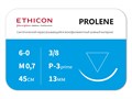 Пролен 45 смW8871T Пролен, 6/0, 45 см, Прайм обратно-режущая, 13 мм, 3/8, ETHICON (США) W8871T - фото 379484