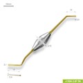 1304-2,0F TiN Удлиненная средняя гладилка с штопфером-шариком Ø2.0mm. Эргономичная ручка Ø10mm. Покрытие Gold 1304-2-0F-TiN - фото 379814