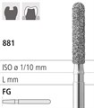 Боры стоматологические алмазные FG 881/019, зол., 6шт. ISO код 314141514019., арт: FG315L/6 GB FG315L/6GB - фото 385881