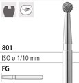 Боры стоматологические алмазные FG 801/014 , черн., 6шт. ISO код, арт: FG201S/6 CB FG201S/6CB - фото 386007