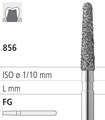 Боры стоматологические алмазные FG 856/016, зол., 6шт. ISO код 314198514016, арт: FGD18/6 GB FGD18/6GB - фото 386059