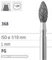 Боры стоматологические алмазные FG 368/012, 6шт. ISO код 314257524012, арт: FG254/6 FG254/6 - фото 386062
