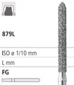 Боры стоматологические алмазные FG 879L/015, зеленый, 6шт. ISO код 314291534015., арт: FG410L/6 C FG410L/6C - фото 386082