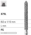 Боры стоматологические алмазные FG 879L/015, 6шт. ISO код 314291524015., арт: FG410L/6 FG410L/6 - фото 386087