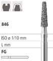 Боры стоматологические алмазные FG 846/014, зел., 6шт. ISO код 314171534014, арт: FG106/6 C FG106/6C - фото 386263