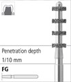 Боры стоматологические алмазные FG 834/012, 6шт. ISO код 314552524035, арт: FGS12/6 FGS12/6 - фото 386721