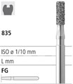 Боры стоматологические алмазные FG 835/016, 6шт. ISO код 314109524016, арт: FG244/6 FG244/6 - фото 386761