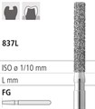 Боры стоматологические алмазные FG 837L/016, зел., 6шт. ISO код 314112534016, арт: FG314L/6 C FG314L/6C - фото 386914