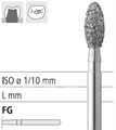 Боры стоматологические алмазные FG 899/021, зел., 6шт. ISO код 314033534021, арт: FG243/6 C FG243/6C - фото 387140