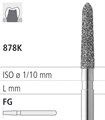 Боры стоматологические алмазные FG 878K/012, черный, 1 шт. ISO код, арт: FG181/1 CB FG181/1CB - фото 387684