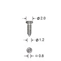 Винт самонарезающий, D (стержня/шляпки)=1.2/2.1 мм, L=6 мм, S=0.8 мм (шлиц-квадрат) 401.03 - фото 387827