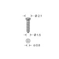 Винт самонарезающий запасной, D (стержня/шляпки)=1.5/2.1 мм, L=6 мм, S=0.8 мм (шлиц-квадрат) 402.02 - фото 387880