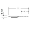 Сверло под угловой наконечник (для миниимплантатов/винтов D=1.2 мм), D=0.95 мм, L(о)/L(р.ч)=23 мм/9 мм 643.02 - фото 387890
