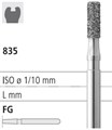 Боры стоматологические алмазные FG 835/012, черный, 1 шт. ISO код, арт: FG214/1 CB FG214/1CB - фото 387924