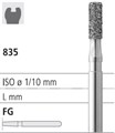 Боры стоматологические алмазные FG 835/015, черный, 6шт. ISO код 314109544015, арт: FG204/6 CB FG204/6CB - фото 387969