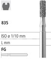 Боры стоматологические алмазные FG 835/009, черный, 1 шт. ISO код, арт: FG212 CB/1 FG212CB/1 - фото 387976