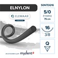 Полиамид ELNYLON — нерассасывающаяся нить, 3/8, обратно-режущая игла 16 мм, толщина 5/0 (1), 75 см, 12 шт 50N7DQ16 - фото 389062